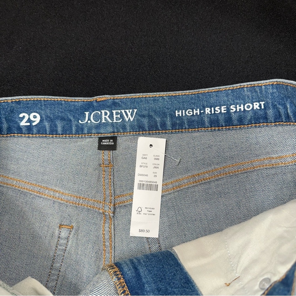 J.‎ Crew Shorts size 29 high rise denim jean shorts NWT - Picture 5 of 10